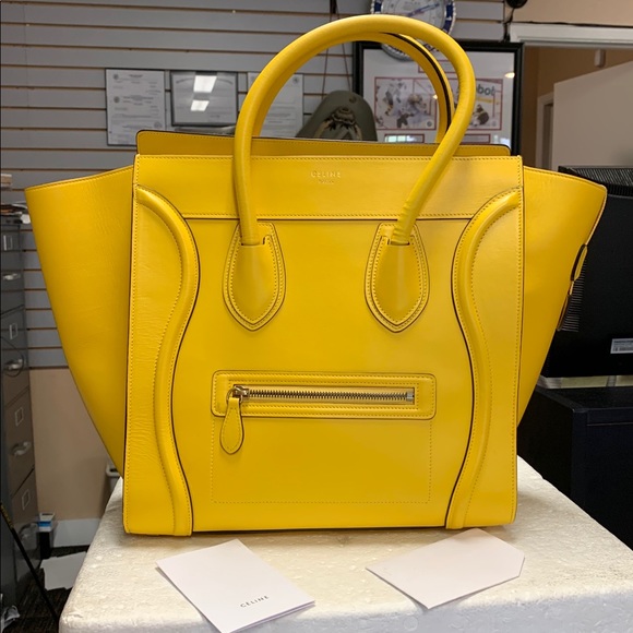 Celine Handbags - Celine Smooth Leather Mini Luggage Tote
